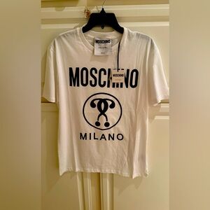 Moschino Black and White Logo Tee
